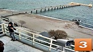 Бургас времето уеб камера 'Централен' плаж брегова ивица и мост Черно море от Културен Център 'Морско казино' Free-WebCamBG