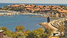 Несебър времето уеб камера панорама залив плаж Черно море, 'Стария' град, мост, 'Мелницата', порт пристанище, kamerite Free-WebCamBG