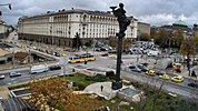София столица времето уеб камера Център, статуя 'Света София', вход метростанция 'Сердика', хотел 'Шератон', площад 'Независимост', бивш ЦУМ, трафик булевард улици kamerite Free-WebCamBG