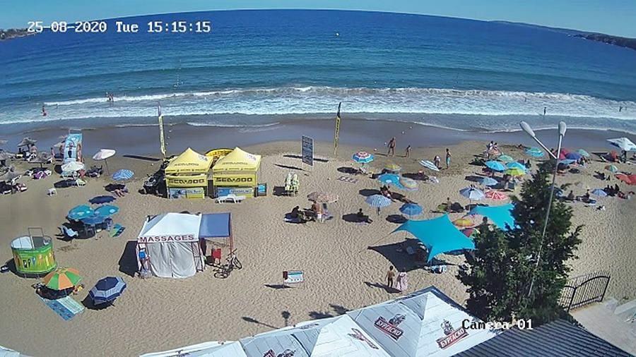 Созопол времето уеб камера местност, къмпинг, вили, хотели и бунгала 'Каваците', спасителен пост, залив и плаж Черно море, kamerite Free-WebCamBG