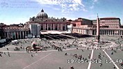 Ватикана уеб камера времето площад 'Свети Петър', египетски обелиск, базилика църква 'Свети Петър', вечния град, Светия престол, Рим, Италия (Vatican, Roma, Rome, Italy) kamerite Free-WebCamBG